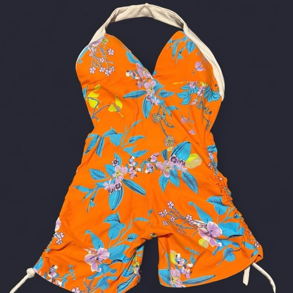 Vibrant Floral Halter Romper